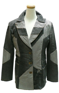 リメイクブラックデニムテーラードジャケット