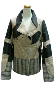 リメイクツートーンライダースジャケット